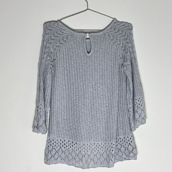 Lauren Conrad LC Flutter Sleeve Peplum Sweater - Picture 3 of 3